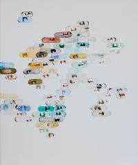 Floating Points No. 05, Acrylic on polyester, 60 x 50 cm, Hamburg 2021