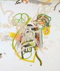Sambaelephant &amp; Castle, Acrylic, pencil and pastel on canvas, 195 x 165 cm, Hamburg 2004